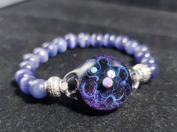 Handmade Space Planet Bracelet,personalized Blue Sky Planet