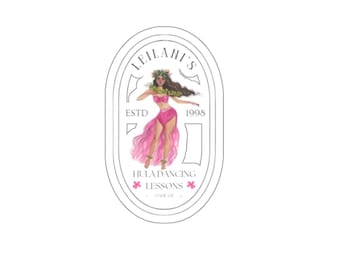 Hawaiian Hula Dancing Stickers: Tropical Party Decor