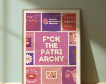 Lámina artística de empoderamiento feminista, Póster F El patriarcado