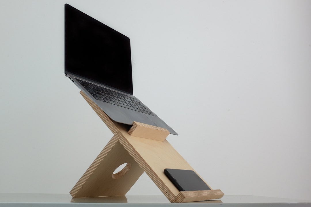 Stylish Ergonomic Plywood Laptop Stand Etsy