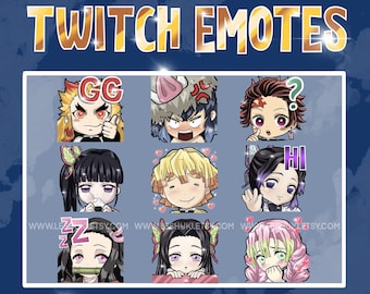 Painted By The Author, Paquete De Emoticones De Twitch Demon Boy y Demon Girl, Emoticones De Manga, Emoticones De Anime
