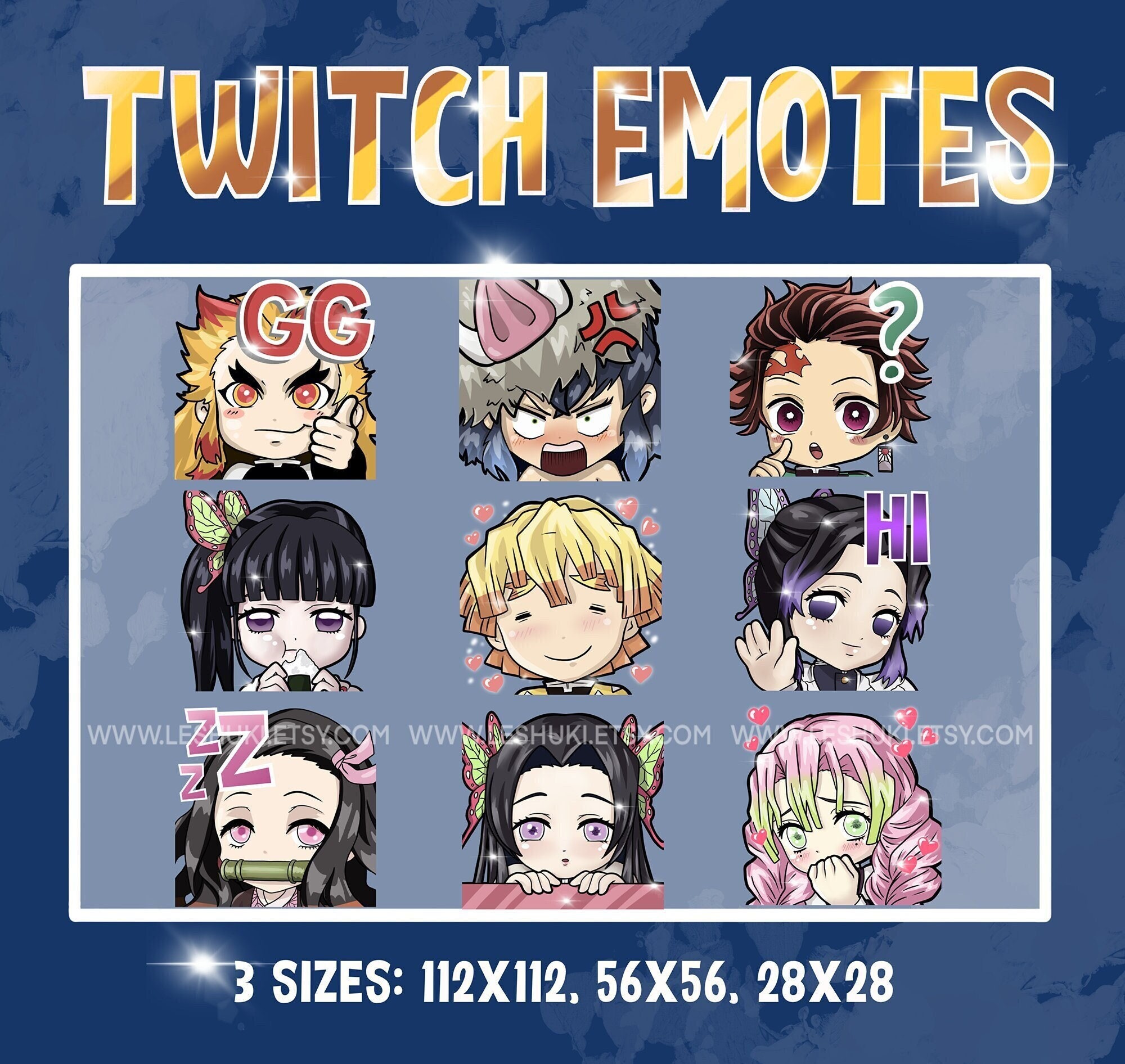 Make cute anime twitch emotes, stickers by Hotarukiyo | Fiverr