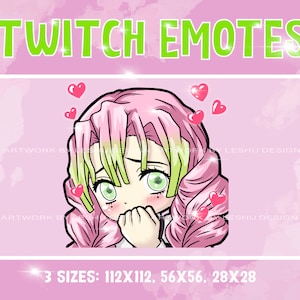 Twitch emotes, Love Girl, Demon Girl, manga emote, anime twitch emotes, discord emotes, custom twitch, Demon Boy Emotes, Emote Set