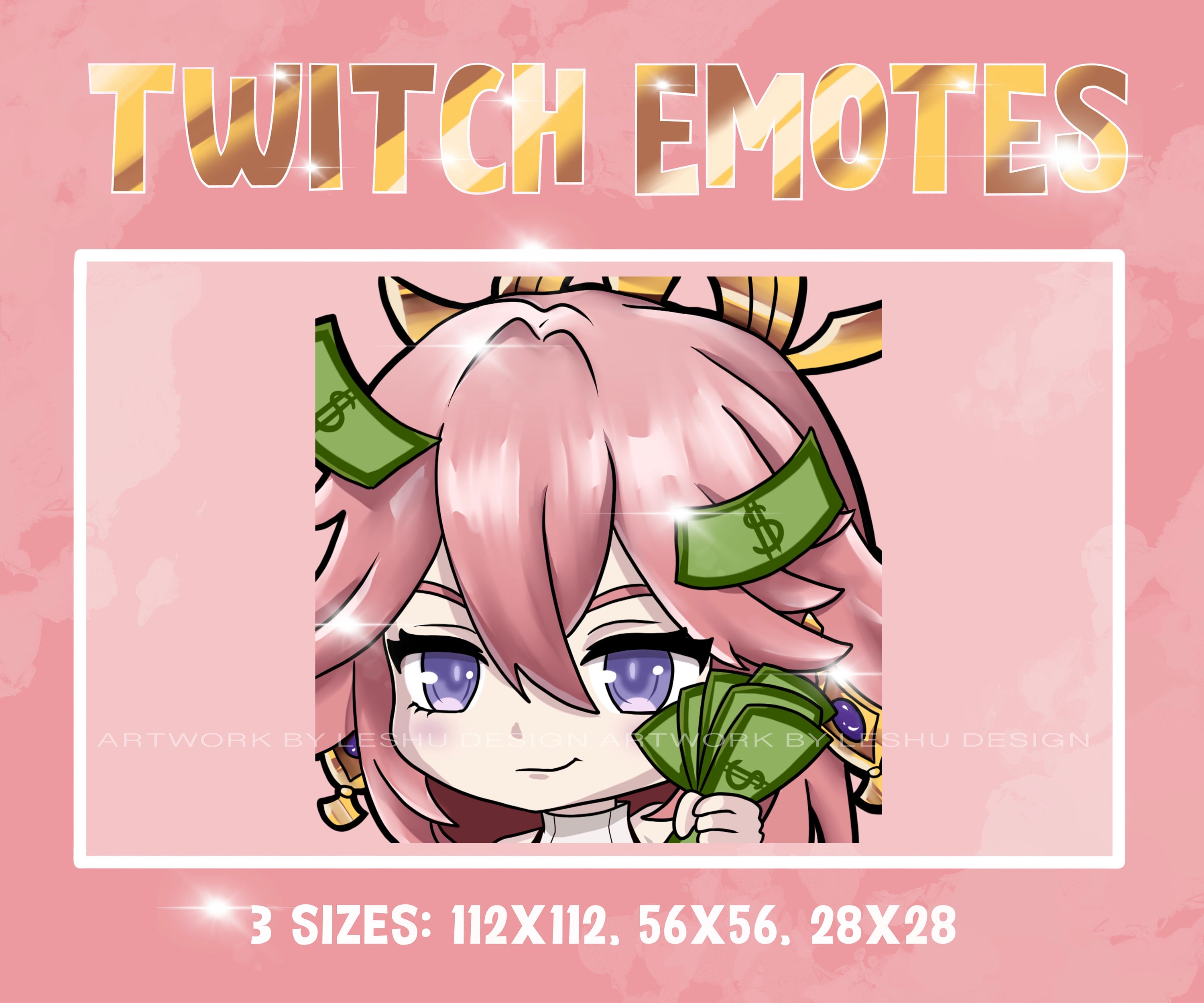 Emoticonos de contracción, Guuji Yae Emote, Emote, Yae Sakura, Inazuma