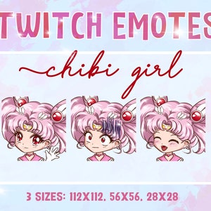 Twitch Emotes, Chibi Girl Emotes, Pink Hair Manga Emote, Anime Twitch Emotes, Discord Emotes, Custom Twitch, Streaming Emoticons, Cartoon