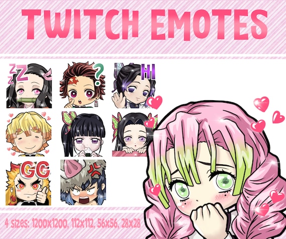 DEMON GIRL Emotes Pack (3) | Twitch | Discord |  | Streaming | D/S  Cute Anime Chibi