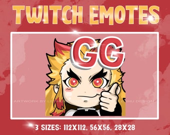 Twitch emotes, GG emotes, good game twitch, Demon Boy, manga emotes, anime twitch emotes, discord emotes, custom twitch, Streaming emoticons