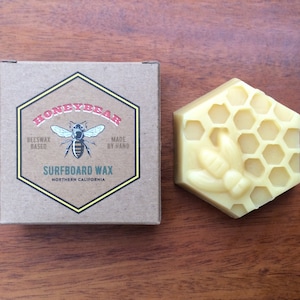 Honeybear Surf Wax,Handmade by Beekeepers for Surfers.Cold,Cool or Tropical formula.