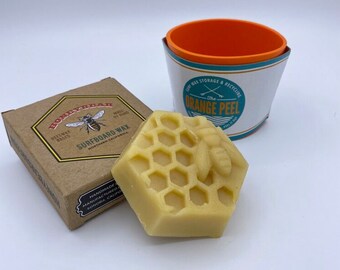 Combo Peel Surf Wax recycler and Beeswax Surf Wax.Includes free sticker.Save The Bees!