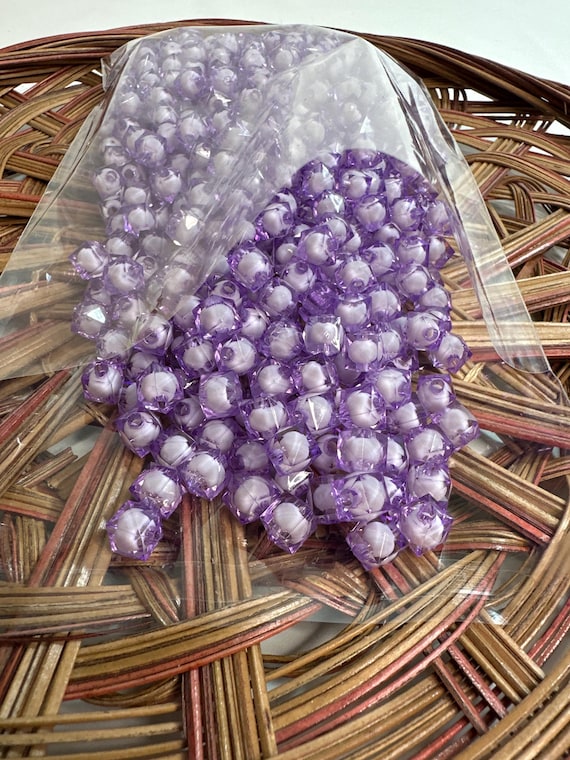 1/2 lb Beads, nava bead, purple, size .3 inch, Hmong beads, hlaws