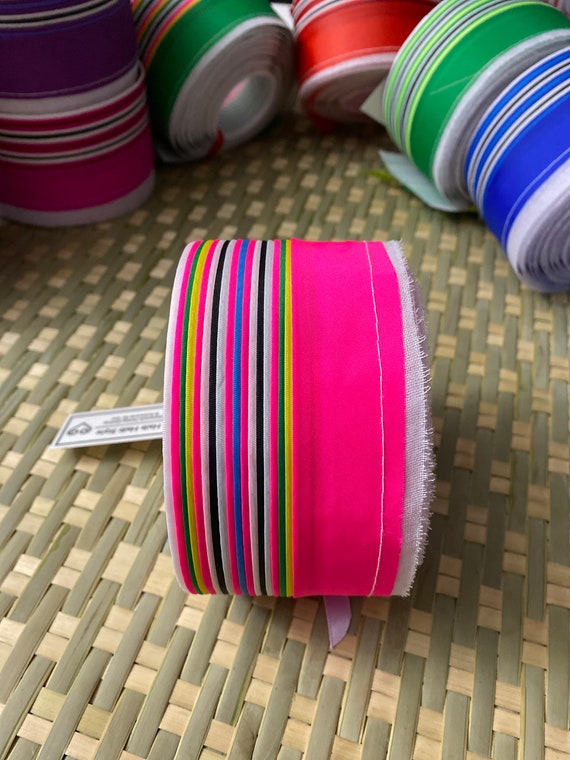 Pink multicolor 5 yards Hmoob lees trim, 5yards length, hmong trim, diy trim, diy hmong supplies, Hmong ribbon
