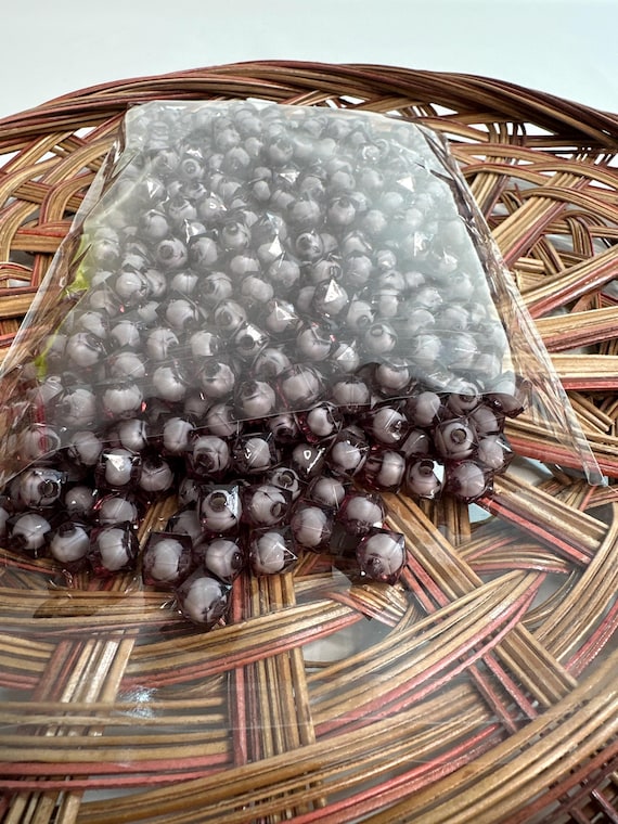 1/2 lb Beads, nava bead, black, size .3 inch, Hmong beads, hlaws