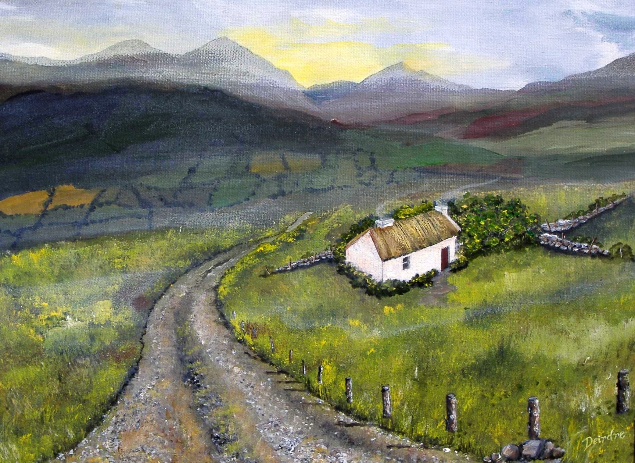 Ireland, Digital Download, the Sheefry Hills, County Mayo, Painting, Irish,  Cottage, Landscape, Print Your Own, - Etsy, image size:2082x1519