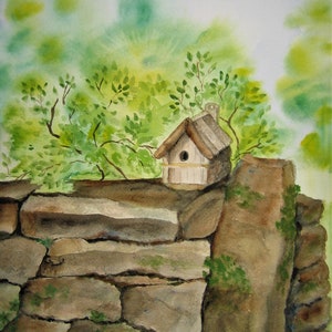 Ireland, Co. Cavan, 8 x 10 inches, Painting, Print, Irish, Landscape, Watercolor, Landscape, Art, Wall Art, Watercolor, Gift