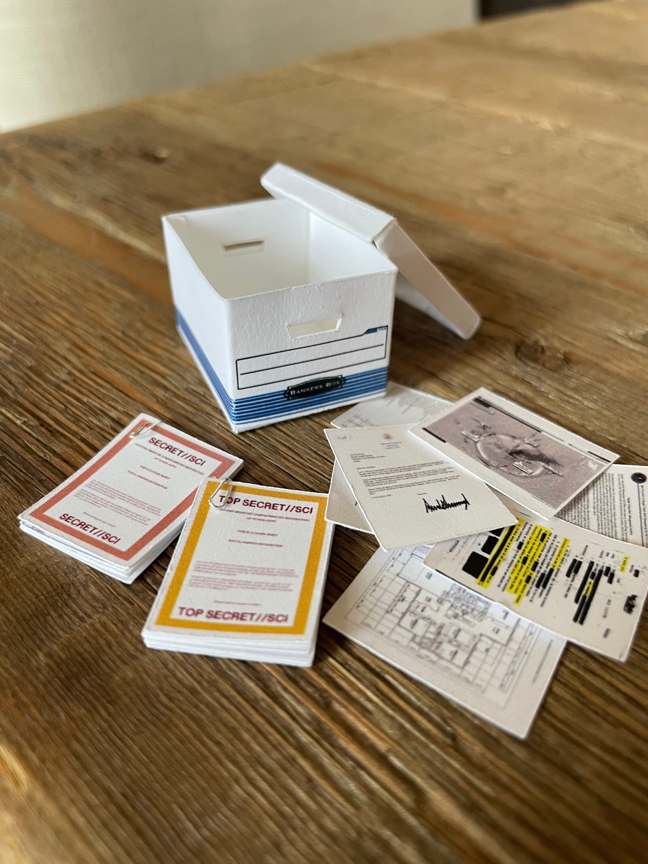 Miniature File Box With Classified Documents - Etsy