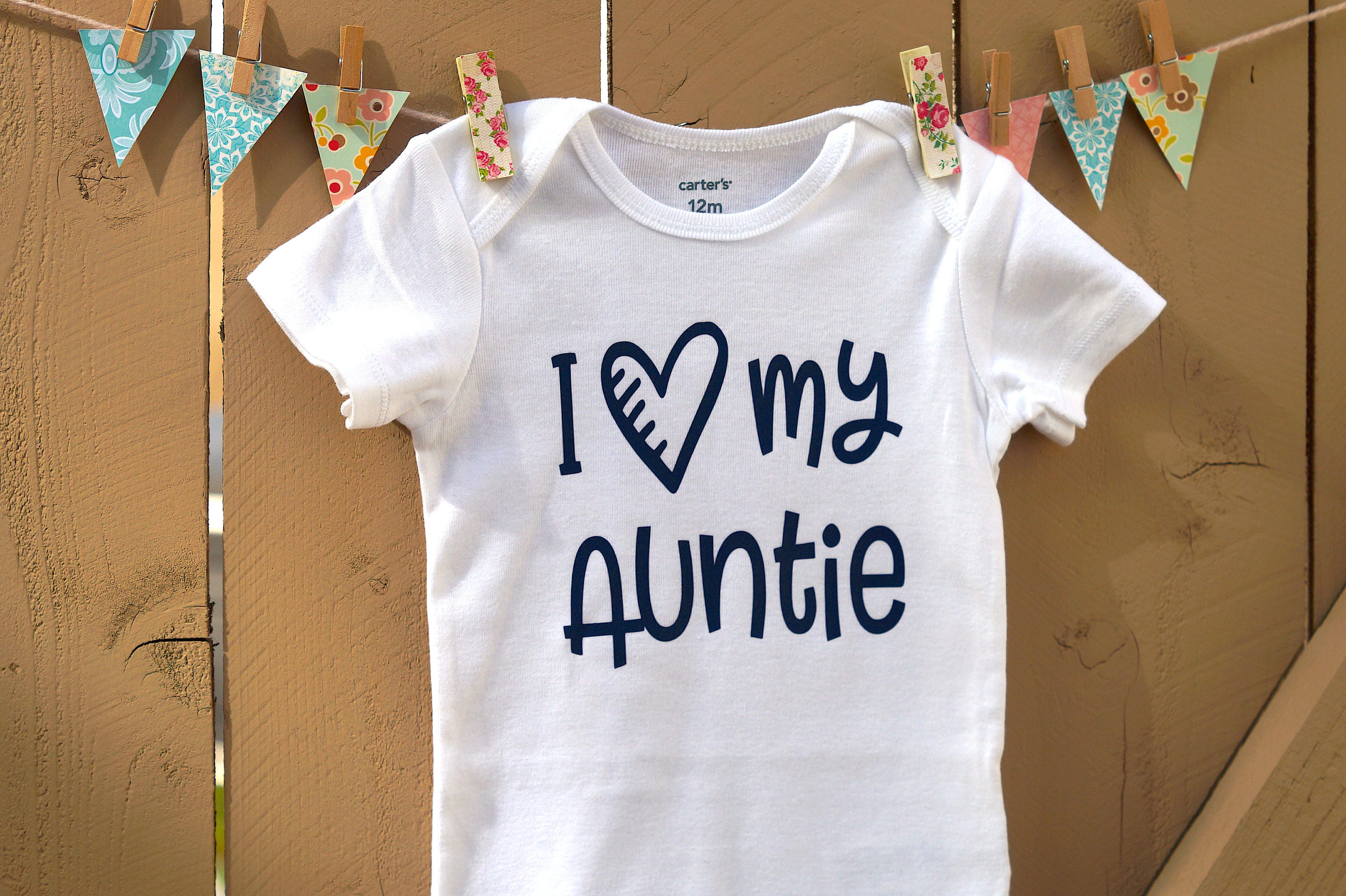 I love my auntie love auntie aunt baby bodysuit baby Etsy
