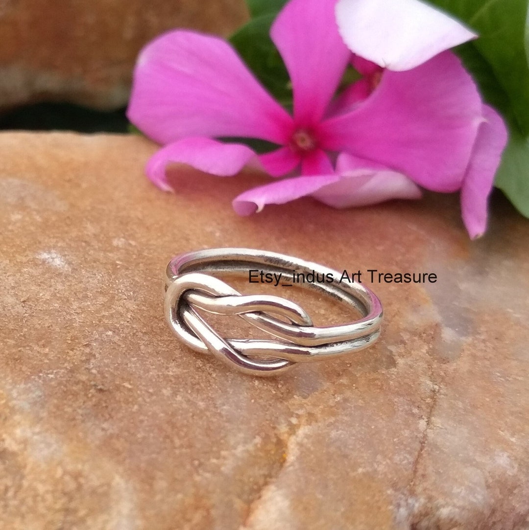 Double Knot Ring, Knot Promise Ring, Two Toned Ring, Gifts for Her, Two Love Knots, Love Knot