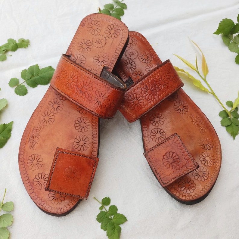 Paduka Sandals ~ Unique Leather Toe Post Womens New Shoes Flats Flip Flop Thong