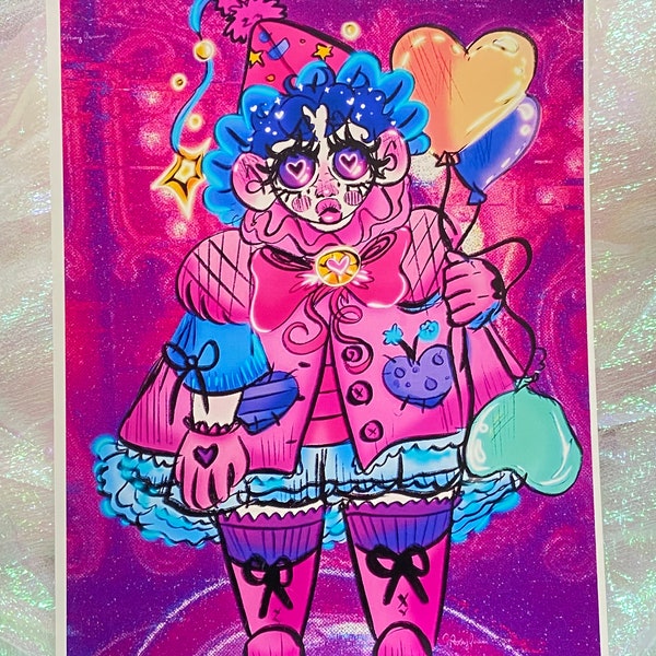 prints clown angel comic anime manga peachyqwueenie angst wings tears glitter