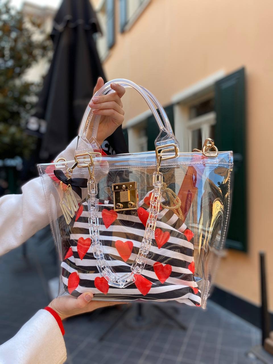 Clear on sale tote bags