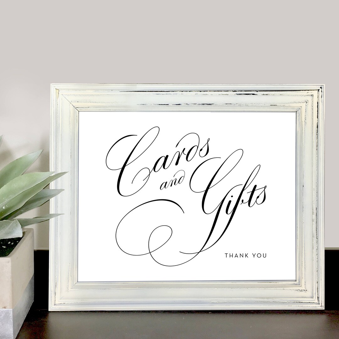 Wedding Sign, Cards and Gifts, Wedding Reception Sign, Wedding ...
