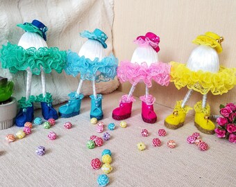 Décor de table de Pâques, Joli décor de Pâques, Remplisseurs de bols de printemps, Décor de plateau à gradins de Pâques, Remplissage de bol de décor de Pâques, Œufs colorés