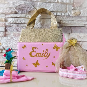 Toddler bag personalized, Kids toy bag, Little girls bag, Travel Dollhouse, Portable dollhouse