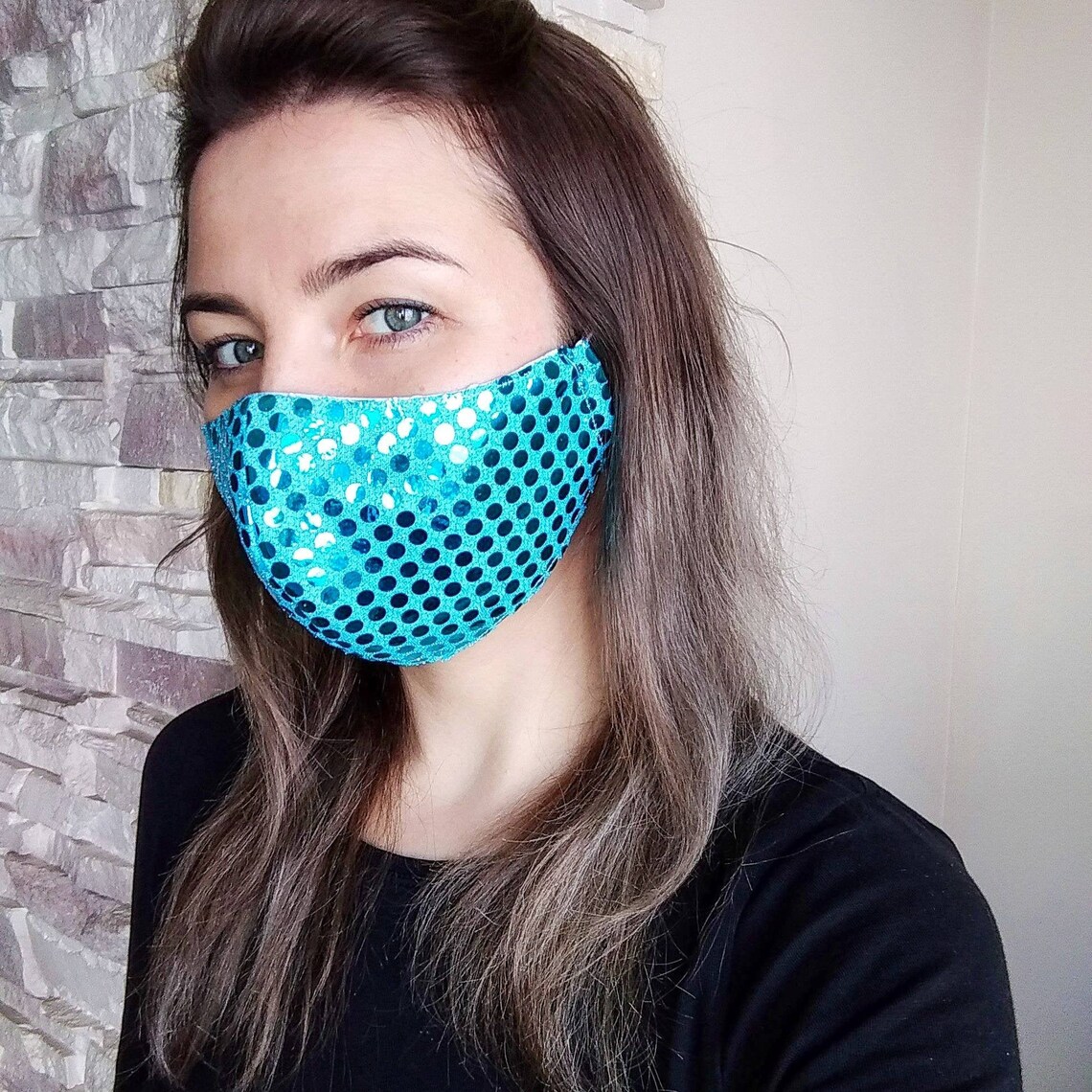 Sparkly Face Mask Face Mask Glitter Sequin Face Mask Etsy