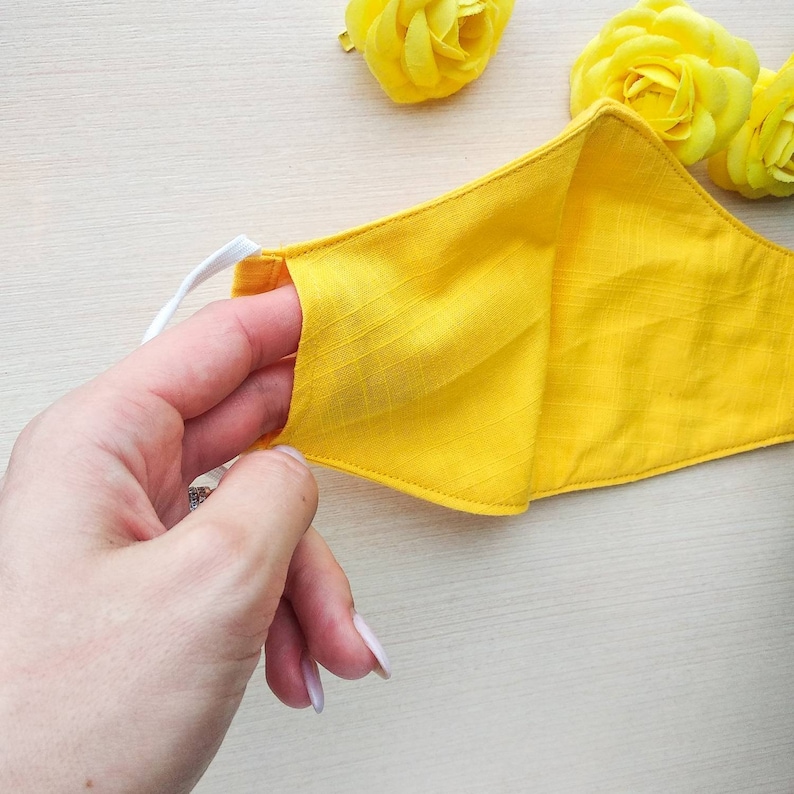 Face mask yellow Face mask spring Face Mask Glitter Sequin Etsy