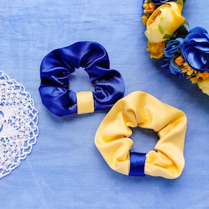 Ukraine Scrunchies, Ukraine hair scrunchie, Blue and yellow accessories, Ukrainian flag scrunchies, Price 2 pieces
