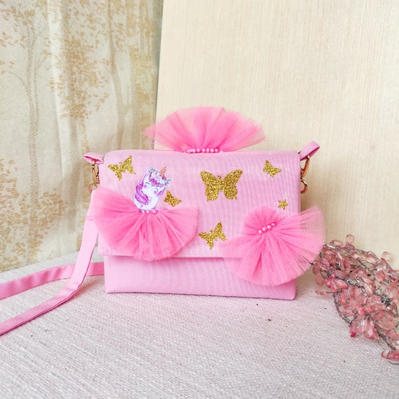 Sac à Main Enfant The Children's Place - Paille Rose Avec Imprimé Fraise Et Papillon