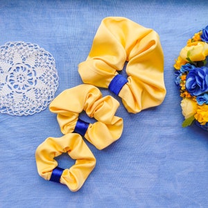 Scrunchies ukraine, Ukraine hair accessories, Blue and yellow scrunchie, Ukrain colored scrunchie