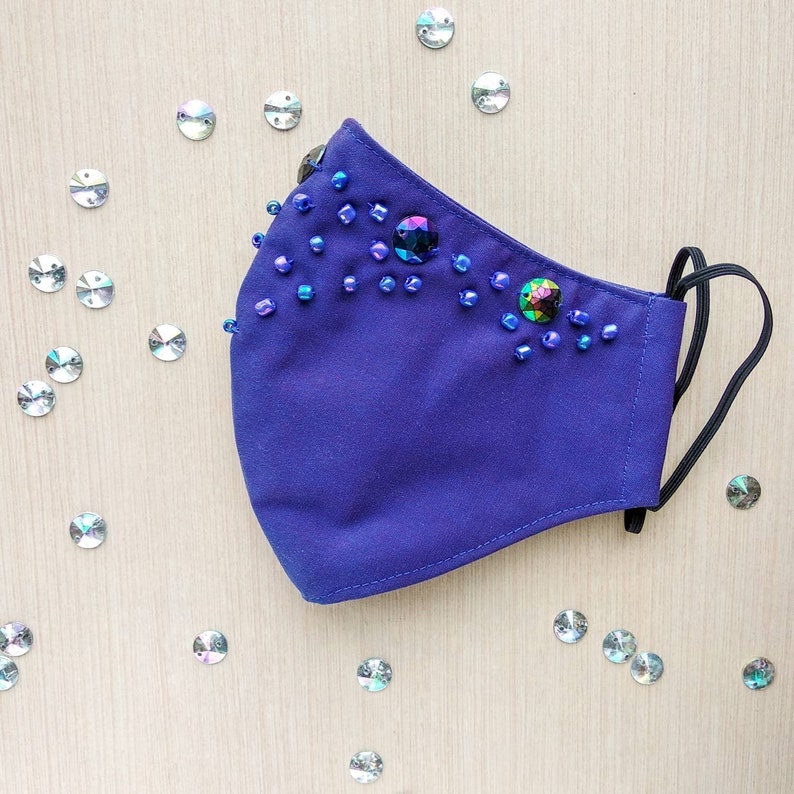 Face Mask Glitter Sequin face mask Sparkly face mask Etsy