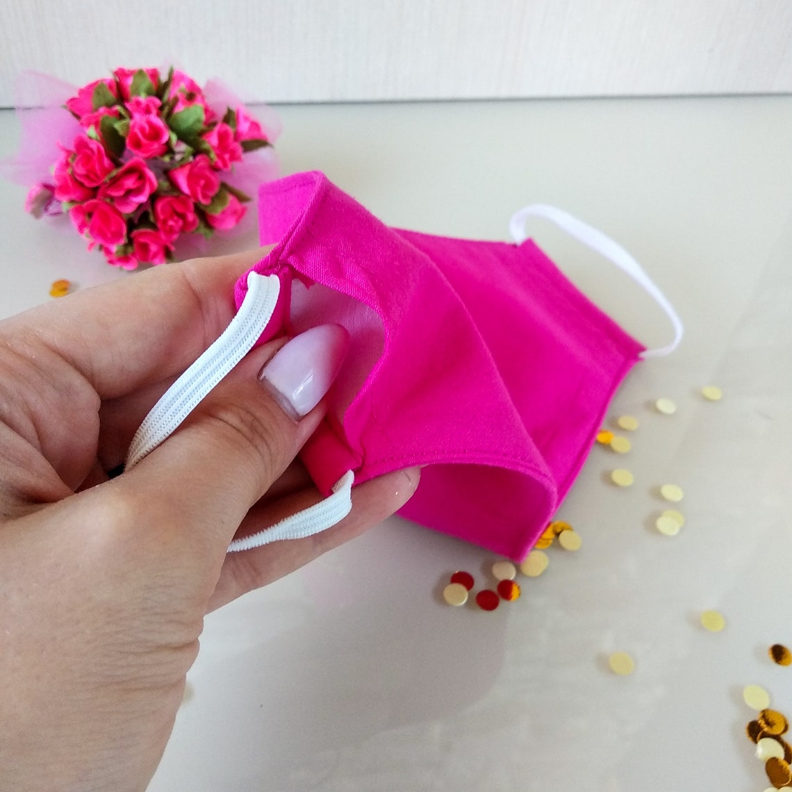 Face Mask Personalized Glitter face mask Sparkly face mask Etsy