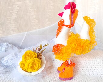 Easter chicken decoration, Chicken Easter Table Decor, Funny chicken, Easter gift idea, Cute chicken, Spring Home Decor