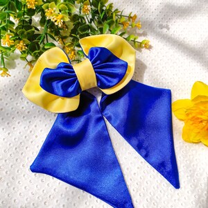 Ukraine hair bow, Ukraine scarf, Scrunchie with silk scarf, Ukraine tie,  Ukraine ribbon, Hair scarf scrunchie, Ukraine flag