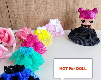 Kleding voor kleine pop, miniatuur jurk pop, jurk voor poppen 3-4 inch