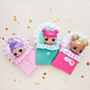 Baby doll Sleeping Bag, Doll Sleeping Bag, Doll bedding, Sleeping bag for 3 inch dol, Sleeping bag  for little doll, Doll accessories