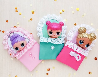 Baby pop Slaapzak, Pop Slaapzak, Pop beddengoed, Slaapzak voor 3 inch dol, Slaapzak voor kleine pop, Pop accessoires