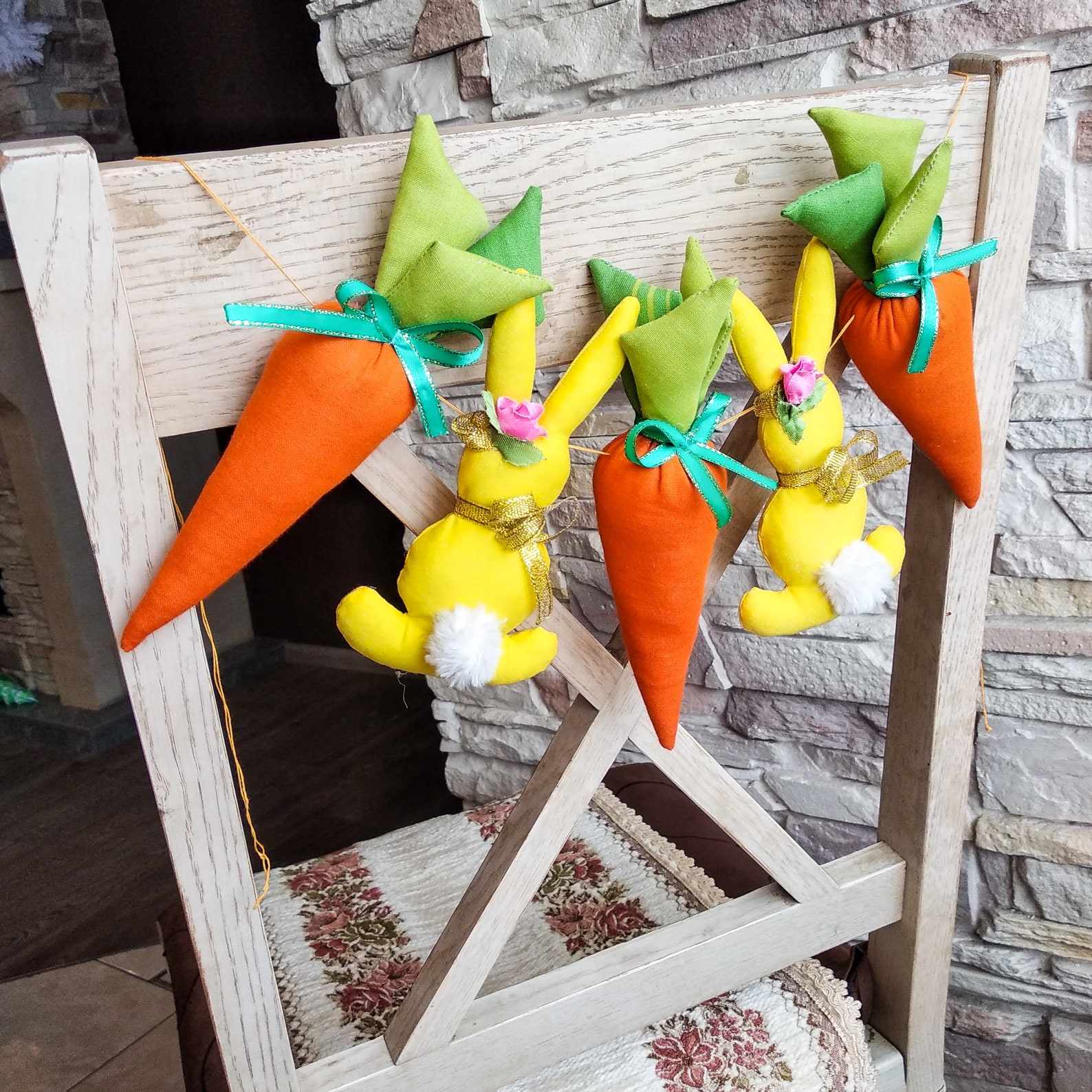 Bunny and carrot garland easter garland bunny garland  etsy