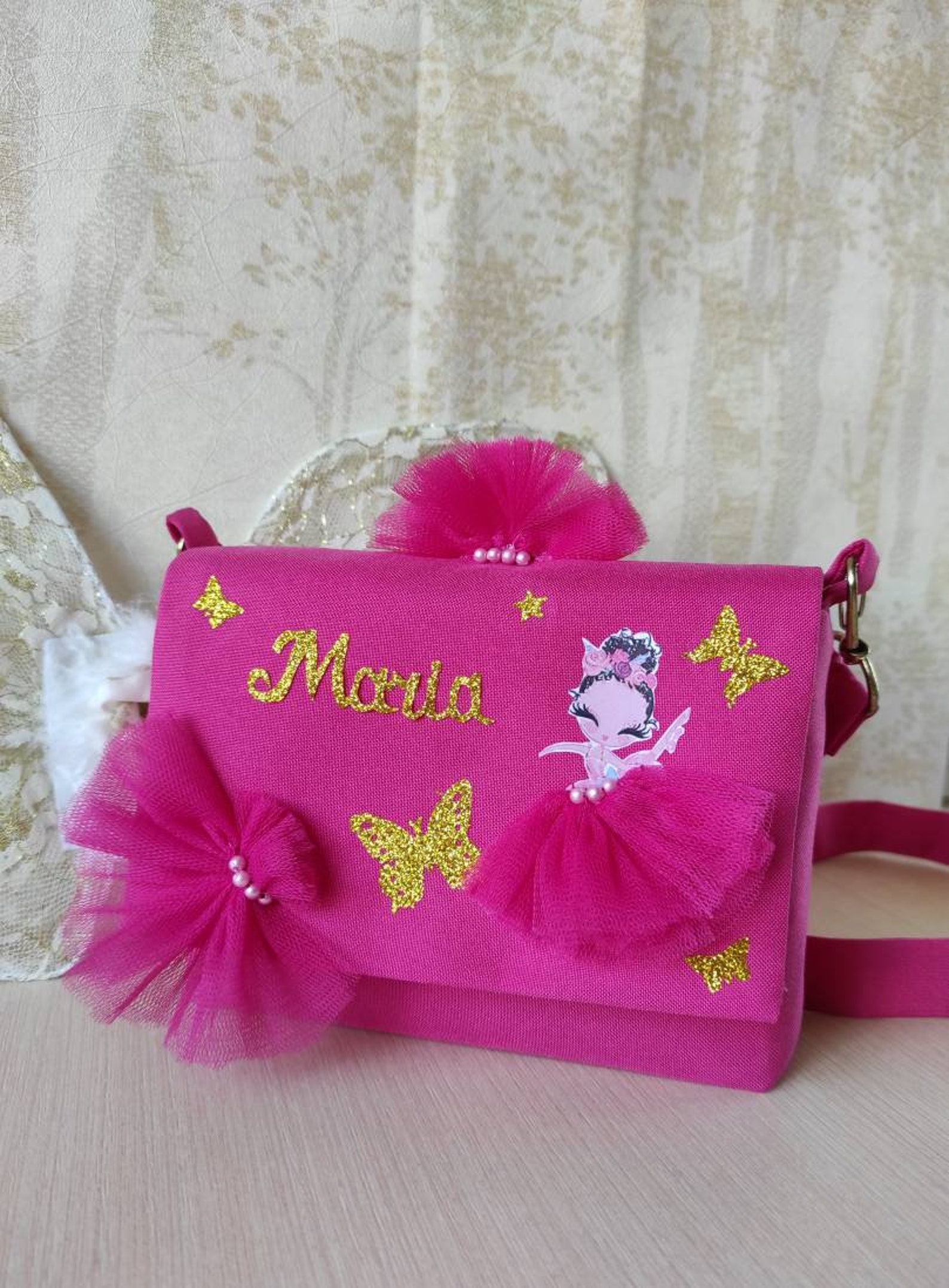 Kids purse Toddler handbag ballerina Personalized purses for Etsy