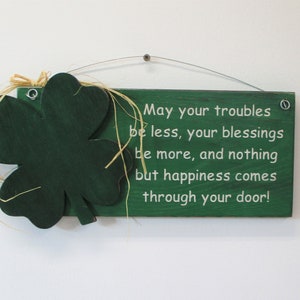 Luck of the Irish: Celtic Blessing Wall Sign for St. Patrick’s Day Deco– Celtic Quote Sign