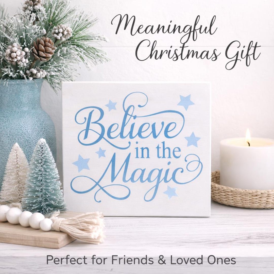 Believe in the Magic Sign – Coastal Christmas Decor – Farmhouse Holiday ...