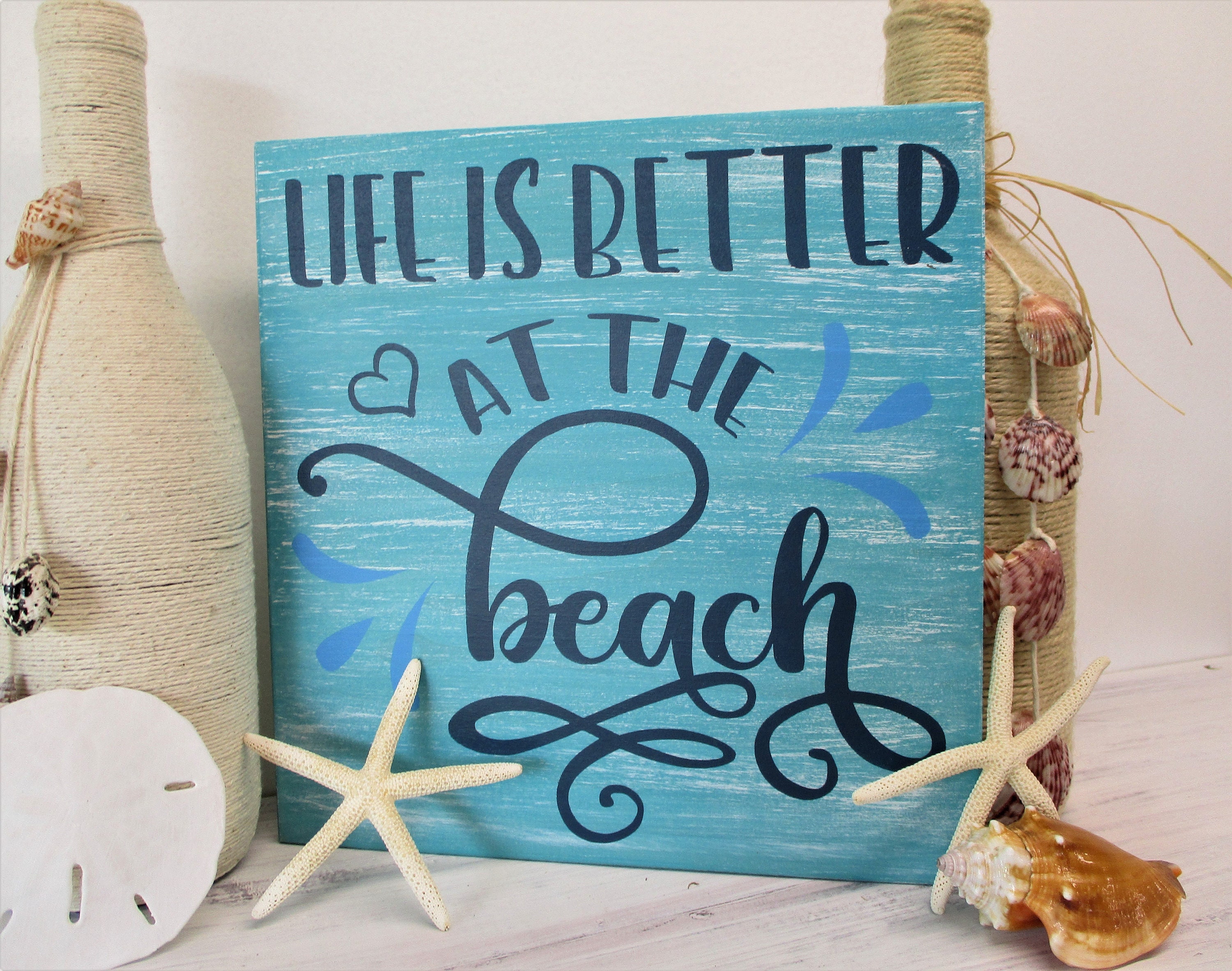 Life is Better at the Beach Wooden Signs With Quote Beach - Etsy