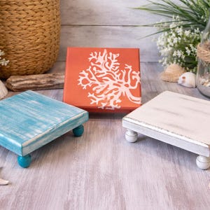 Mini Wood Riser – 5.5" Square Display Stand - Small Wood Pedestal