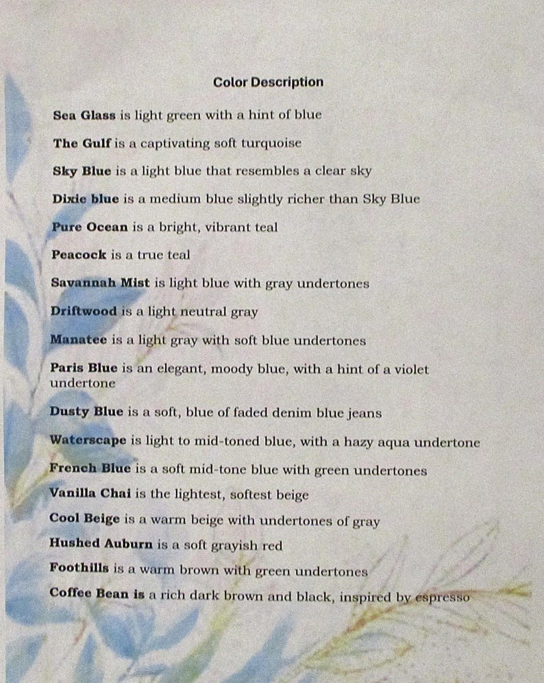 Color description