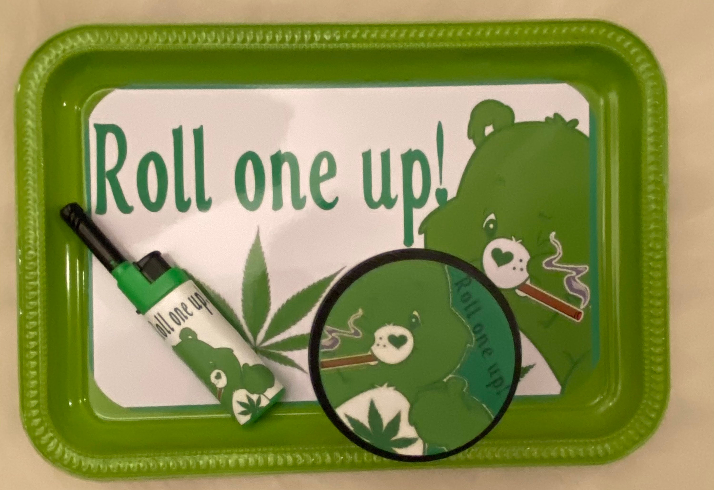 Custom Personalized Rectangle Rolling Tray Set With Accessories the Perfect  Anytime Gift for Him or Her 