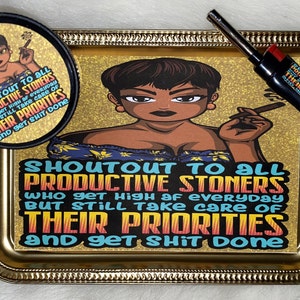 Productive Stoner Rolling/Smoke Tray Set