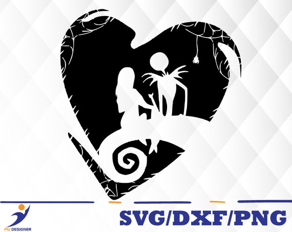 Download Nightmare Before Christmas svgdxfpng/ jack and sally love ...