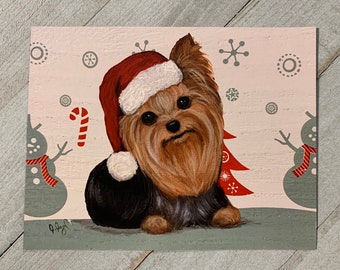 Yorkshire Terrier Yorkie Pet Gift Stocking Stuffer Holiday Dog Christmas Magnet FREE Shipping